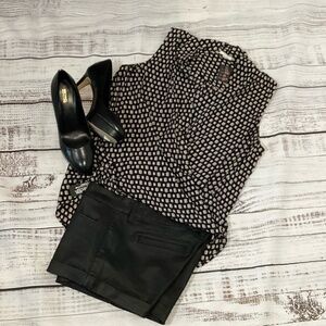 430. Pleione Black & Pastel Sleeveless Top EUC Size Medium